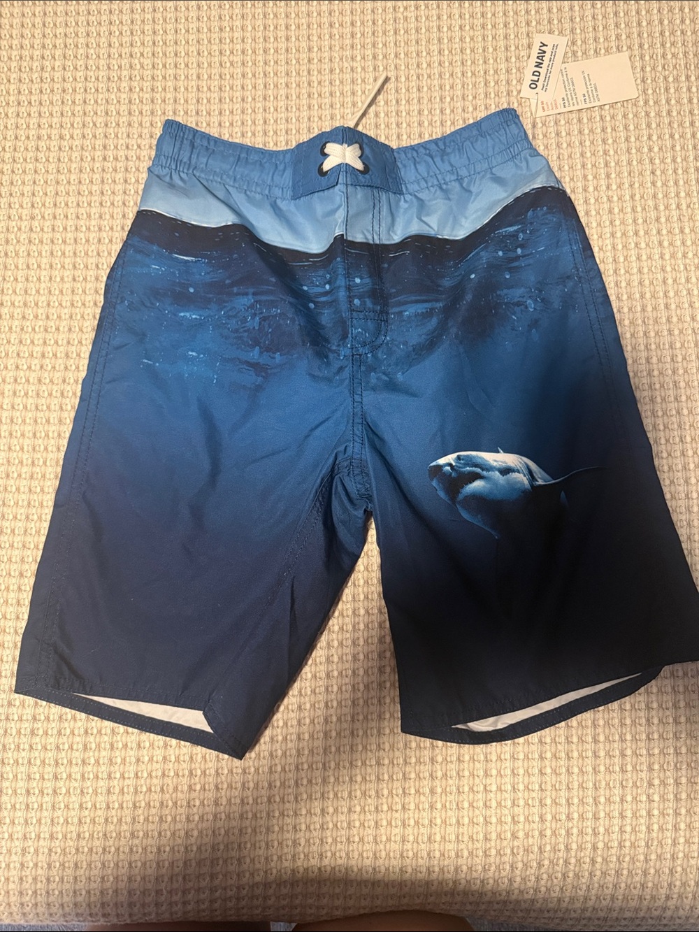 Old Navy Blue Gradient Shark Swim Shorts
